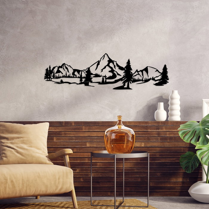 Wallity Landscape 4 Accesorio de Pared Decorativo de Metal Negro